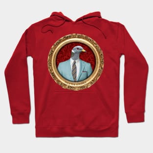 Red Pigeon Man in Vintage Frame Hoodie